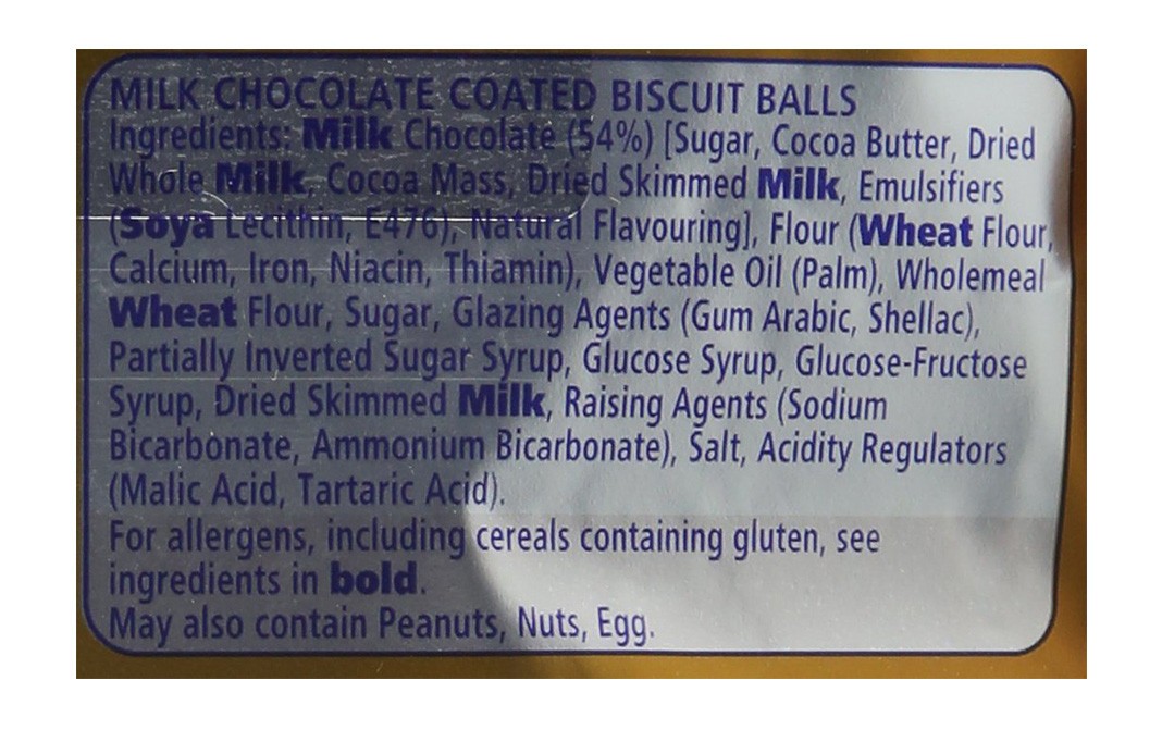 Mc-Vities Digestives Nibbles Milk Chocolate Coated Biscuit Balls   Pack  120 grams
